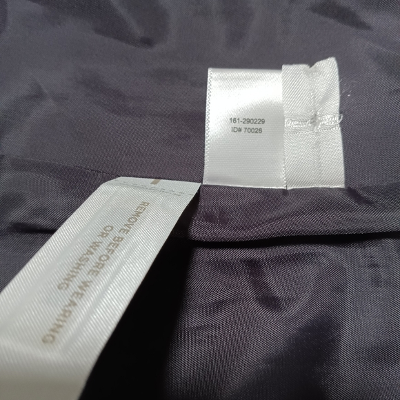 Ann Taylor LOFT Mini Pencil Skirt Gray Gold Button Detail Petite Office Workwear - Picture 9 of 13